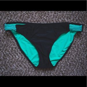Black and Teal Bikini Bottoms